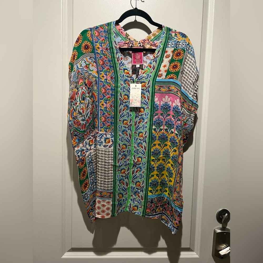 Johnny Was Patchwork Resort Tunic Blouse XS NWT - Picture 2 of 6
